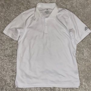 White adidas golf polo